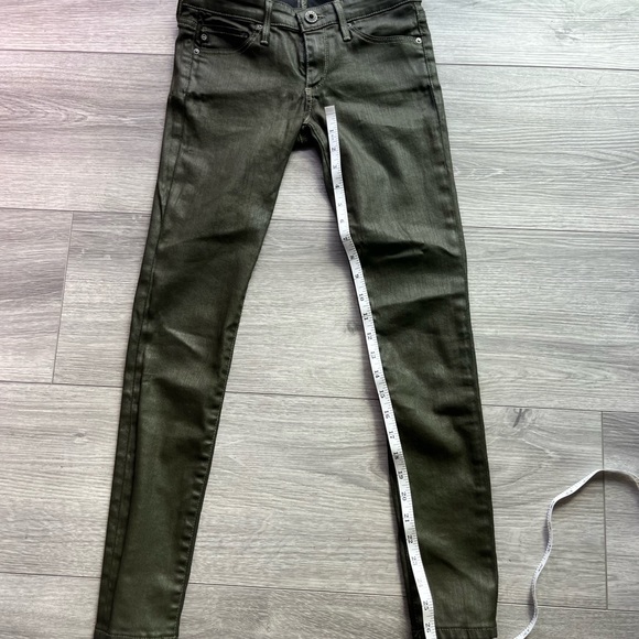 AG The Absolute Legging Extreme Skinny Jean in Olive Green Size 24R - Picture 4 of 4